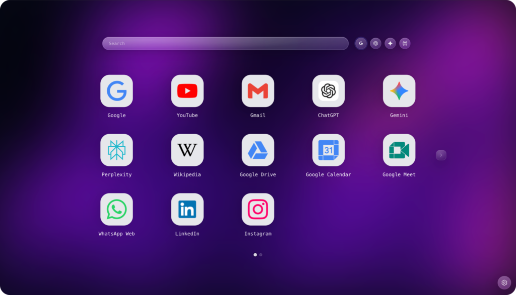 Radial New Tab – BuildMelon